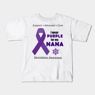 I Wear Purple for my Nana Kids T-Shirt